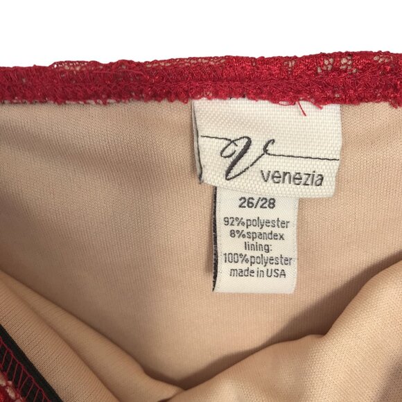 Y2K Red Stretchy Lace Sleeveless Camisole Women's Plus Size 26/28 - Picture 5 of 7